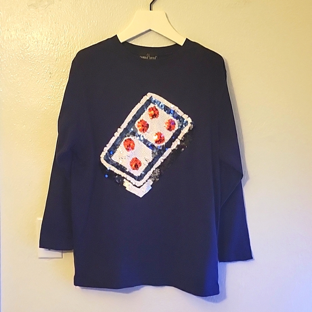 CARLO LITTLE (petite) embellished dice tee
